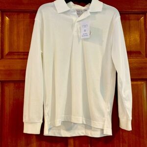 NWT! Boys size 10, Talbots white collar long sleeve shirt!